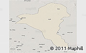 Shaded Relief Panoramic Map of Bentiu, semi-desaturated