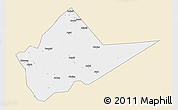 Classic Style 3D Map of Malakal, single color outside