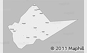 Gray 3D Map of Malakal, single color outside