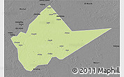 Physical 3D Map of Malakal, darken, desaturated
