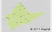 Physical 3D Map of Malakal, lighten, desaturated