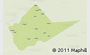 Physical 3D Map of Malakal, lighten