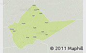 Physical 3D Map of Malakal, lighten, semi-desaturated