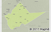 Physical 3D Map of Malakal, semi-desaturated