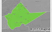Political 3D Map of Malakal, desaturated