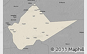 Shaded Relief 3D Map of Malakal, darken, desaturated