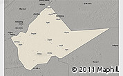 Shaded Relief 3D Map of Malakal, darken, semi-desaturated