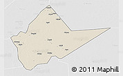 Shaded Relief 3D Map of Malakal, lighten, desaturated