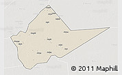 Shaded Relief 3D Map of Malakal, lighten, semi-desaturated