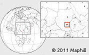 Blank Location Map of Malakal, within the entire country