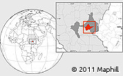 Blank Location Map of Malakal, highlighted country, highlighted parent region