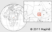 Blank Location Map of Malakal, highlighted parent region, within the entire country