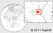 Blank Location Map of Malakal, highlighted parent region