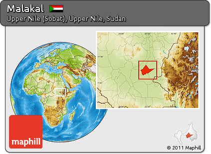 Physical Location Map of Malakal
