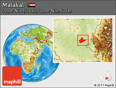 Physical Location Map of Malakal