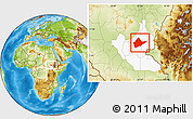 Physical Location Map of Malakal, highlighted grandparent region