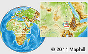 Physical Location Map of Malakal, highlighted parent region, highlighted grandparent region, within the entire country