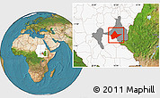Satellite Location Map of Malakal, highlighted country, highlighted parent region