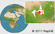 Satellite Location Map of Malakal, highlighted parent region