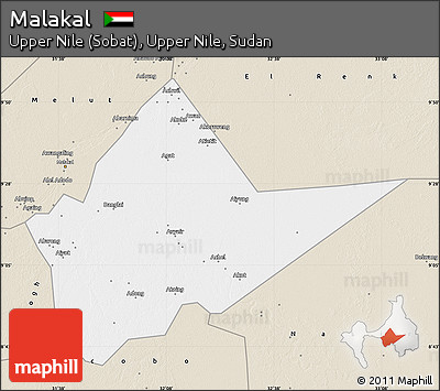 Classic Style Map of Malakal