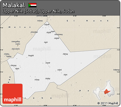Classic Style Map of Malakal