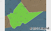 Political Map of Malakal, darken, semi-desaturated