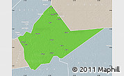 Political Map of Malakal, lighten, semi-desaturated