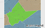 Political Map of Malakal, semi-desaturated