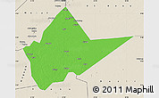 Political Map of Malakal, shaded relief outside