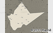 Shaded Relief Map of Malakal, darken