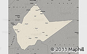 Shaded Relief Map of Malakal, darken, semi-desaturated