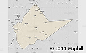 Shaded Relief Map of Malakal, desaturated