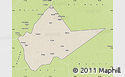 Shaded Relief Map of Malakal, physical outside