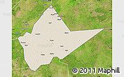 Shaded Relief Map of Malakal, satellite outside
