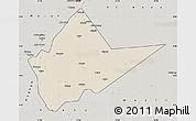 Shaded Relief Map of Malakal, semi-desaturated