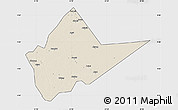 Shaded Relief Map of Malakal, single color outside