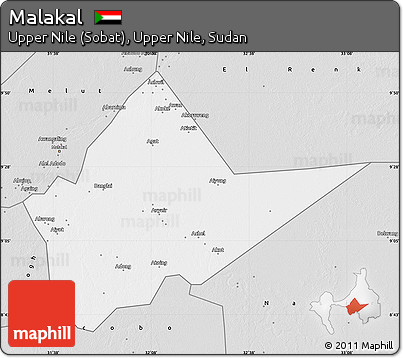 Silver Style Map of Malakal