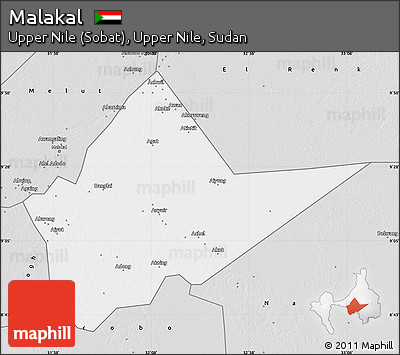 Silver Style Map of Malakal