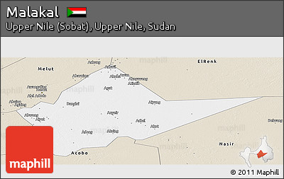 Classic Style Panoramic Map of Malakal