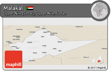 Classic Style Panoramic Map of Malakal