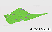 Political Panoramic Map of Malakal, cropped outside