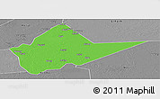 Political Panoramic Map of Malakal, desaturated