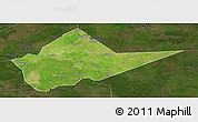 Satellite Panoramic Map of Malakal, darken