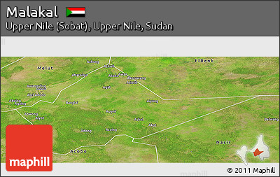 Satellite Panoramic Map of Malakal