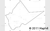 Blank Simple Map of Malakal, cropped outside, no labels