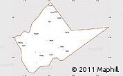 Classic Style Simple Map of Malakal, cropped outside