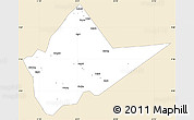 Classic Style Simple Map of Malakal, single color outside