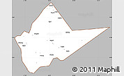 Gray Simple Map of Malakal, cropped outside