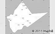 Gray Simple Map of Malakal, single color outside