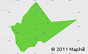 Political Simple Map of Malakal, single color outside